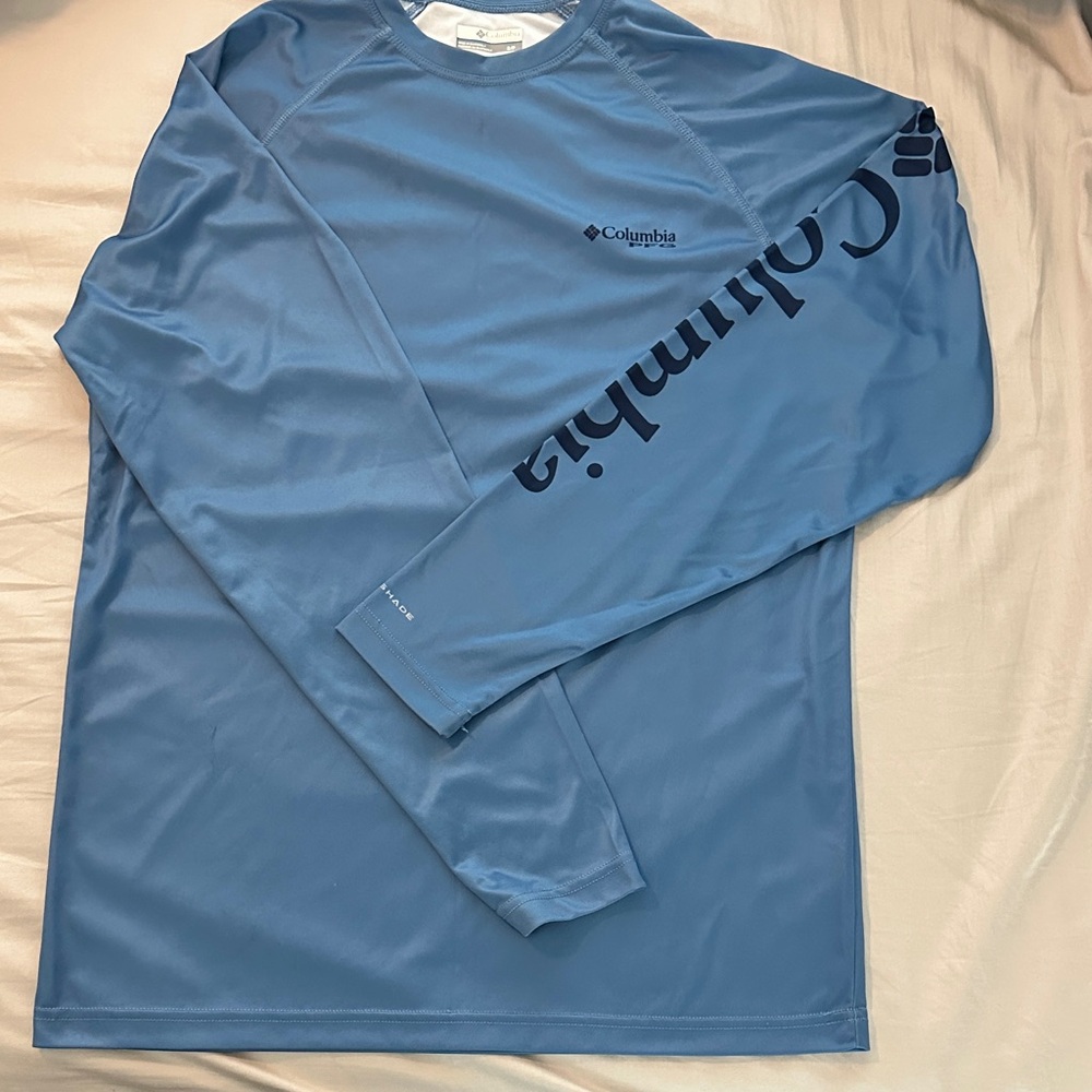 Columbia Men's Light Blue Omni Guard Shirt